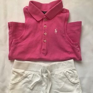 Pink Polo sleeveless top, size 5